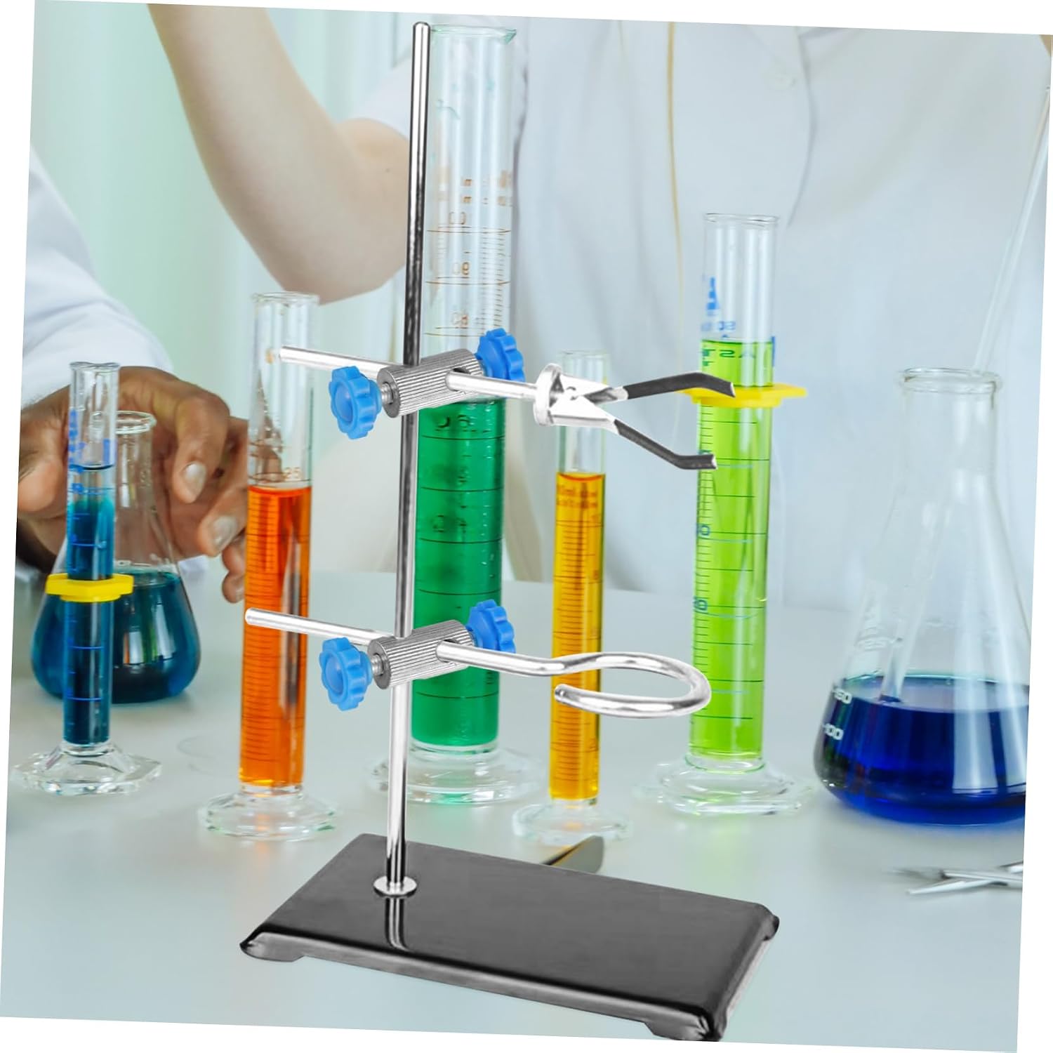 2pcs Heavy Duty Lab Stand Clamps Holders for Laboratory Use Sturdy Grip Support for Chemistry and Research Applications