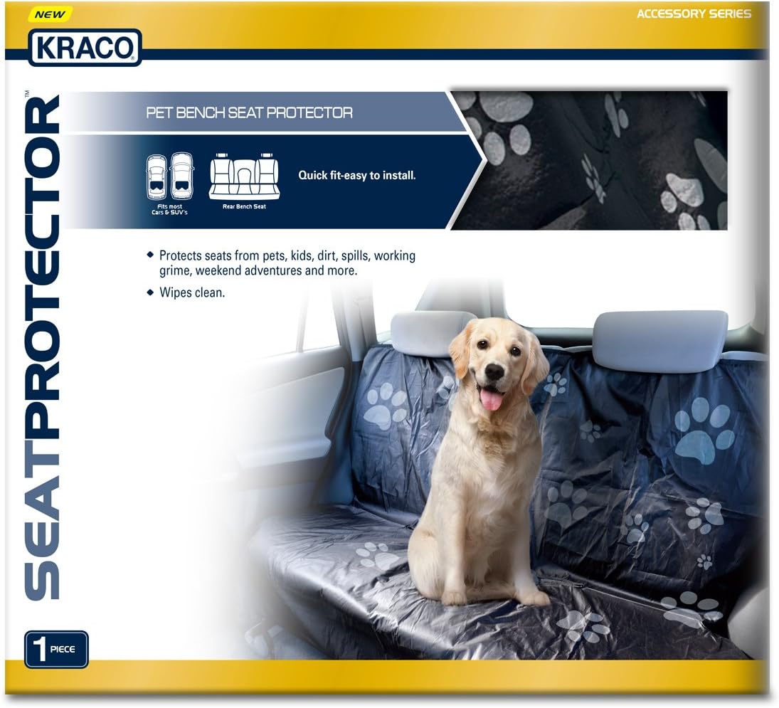 Kraco 805412 Rear Seat Pet Protector, Black