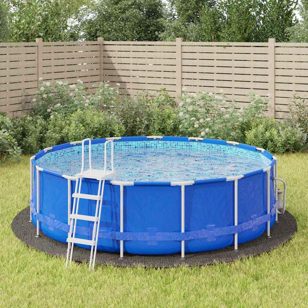 Paño de suelo para piscina, 428 cm de diámetro, poliéster, geotextil, 400 gr/m², 4 piezas, redonda, protección del suelo, cubierta para piscina, protección contra heladas, protección contra