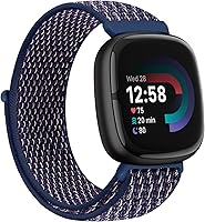 Vista 20 de Correas de nailon compatibles con Fitbit Versa 4/Sense 2/Versa 3/Fitbit Sense, correa de repuesto ajustable deportiva suave transpirable