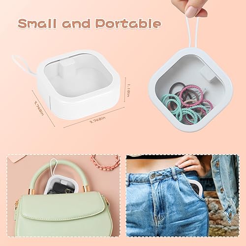 Miniatura 5 de Organizador de cintas para el cabello, pequeños accesorios portátiles para el cabello, se puede apilar o colgar en la pared, soporte para artículos