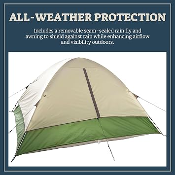 Wenzel Modified Dome Camping Tent for Car Camping, Traveling, Festivals, and More