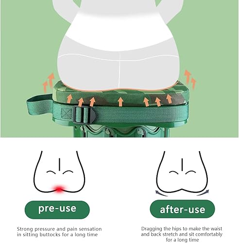 Miniatura 5 de Taburete plegable con asiento acolchado, taburete plegable portátil fácil de transportar para adultos, taburete plegable rápido resistente con bolsa