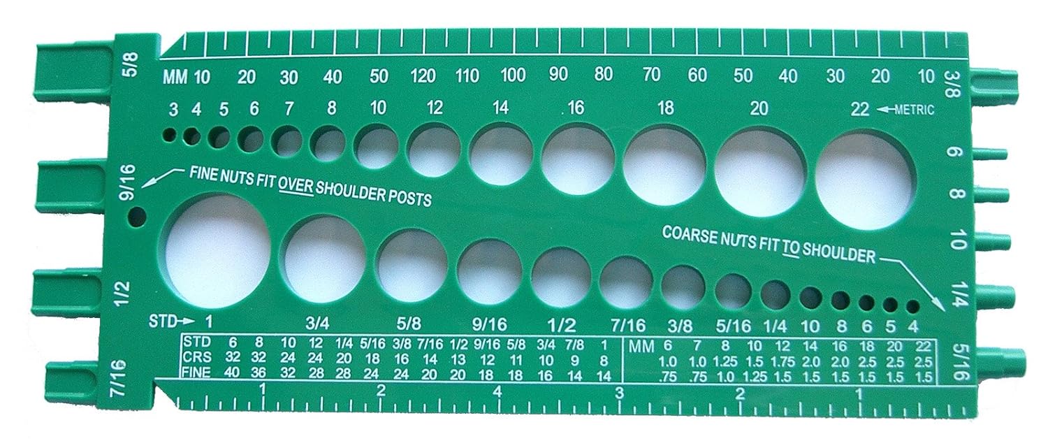 Stainlesstown Nut Bolt Thread Gauge (Red)