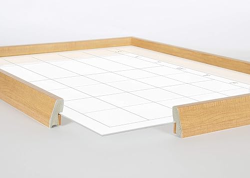 Miniatura 6 de Kate and Laurel Blake Month Pizarra de borrado en seco de vidrio impreso enmarcado por The Creative Bunch Studio, 18 x 24 pulgadas, natural,