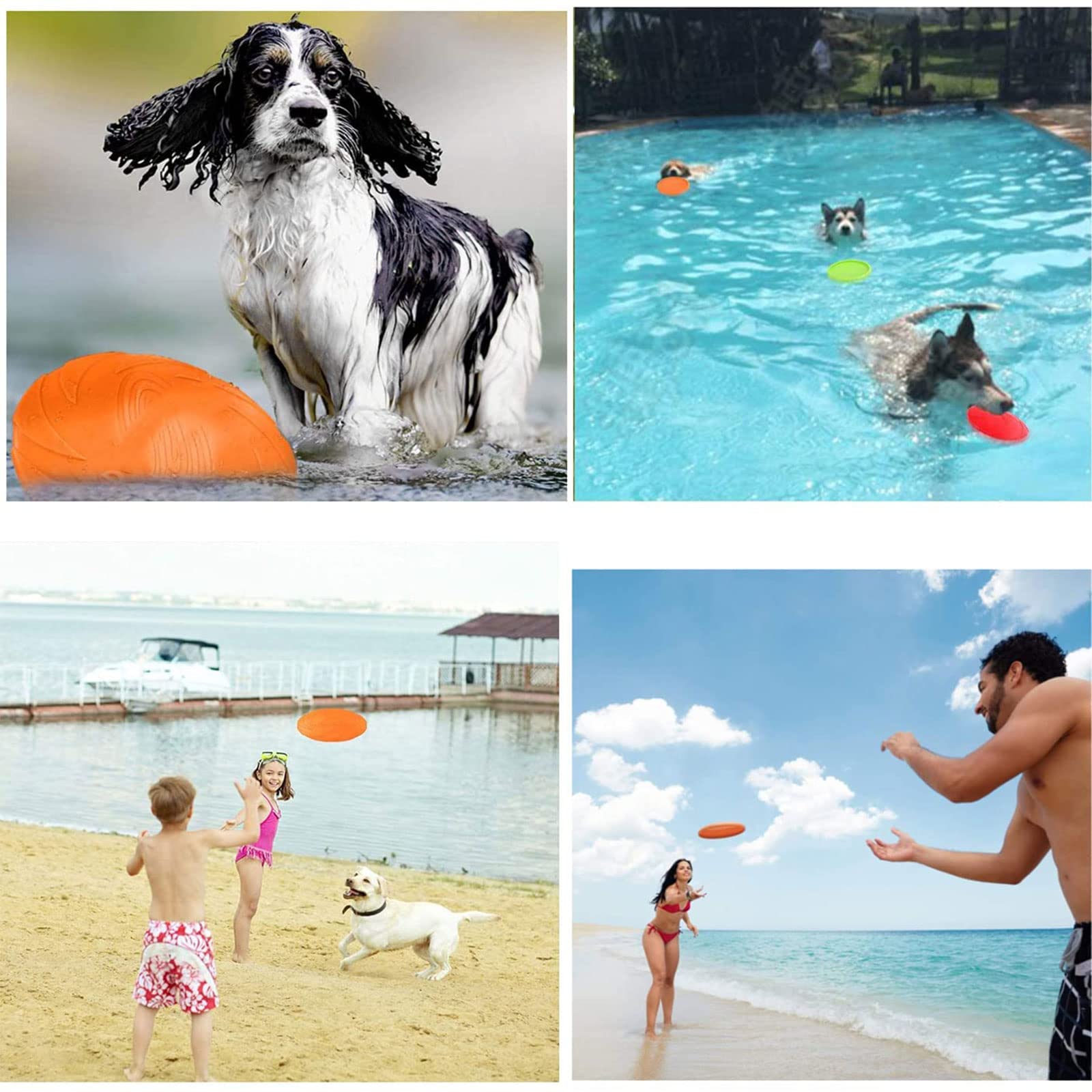 Frisbee dla psów, 3 sztuki frisbee dla psów, gumowe frisbee, idealne do treningu psów, rzucania, łapania i zabawy