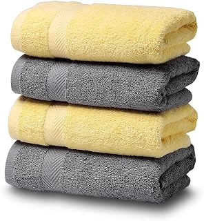 40 * 70 Paper Towel Set is Suitable for Bathroom Water Absorption Rate Soft and Non-Fading Four Towel (C 4 Towels Set)