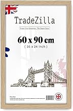 Minimalist (60 x 90 CM) Oak Posters Frame Natural Eton Wood 600 x 900 mm Picture Frame|Home Bar Room Decoration 36" x 24" [ Oak ]