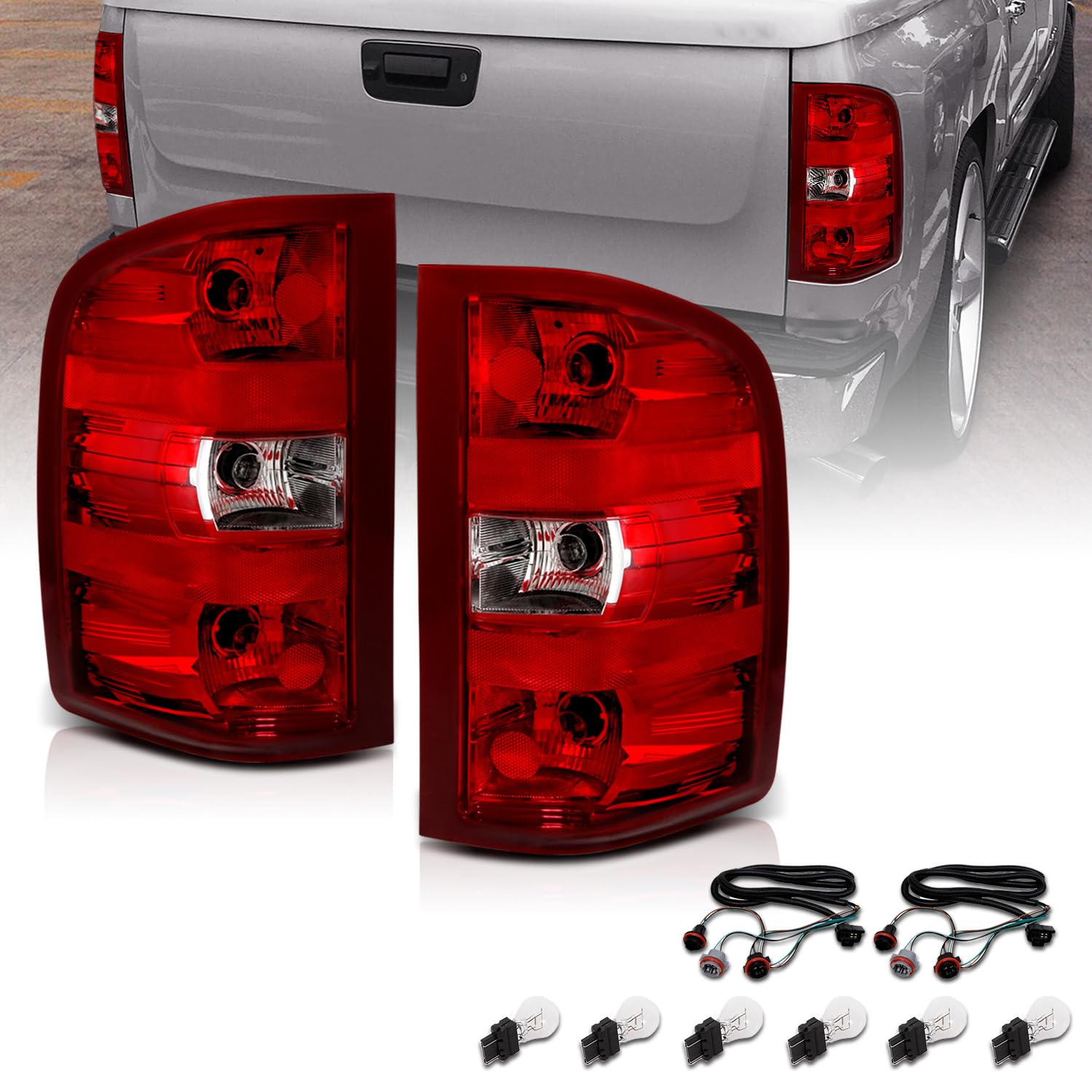 AmeriLite Silverado Tail Light Pair