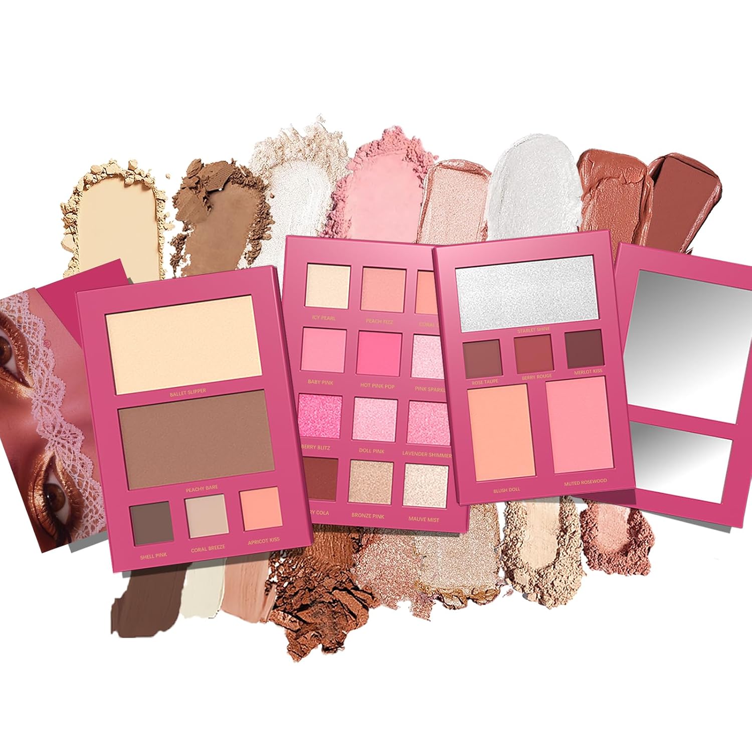 All in One Makeup Palette – Foldable Travel Make Up Kit Set includes Highly Pigmented Eyeshadow, Buildable Contour, Color Correction Concealer, Shine Highlighter, Blush, Lip for Face Paint All in One Makeup Palette – Foldable Travel Make Up Kit Set includes Highly Pigmented Eyeshadow, Buildable Contour, Color Correction Concealer, Shine Highlighter, Blush, Lip for Face Paint