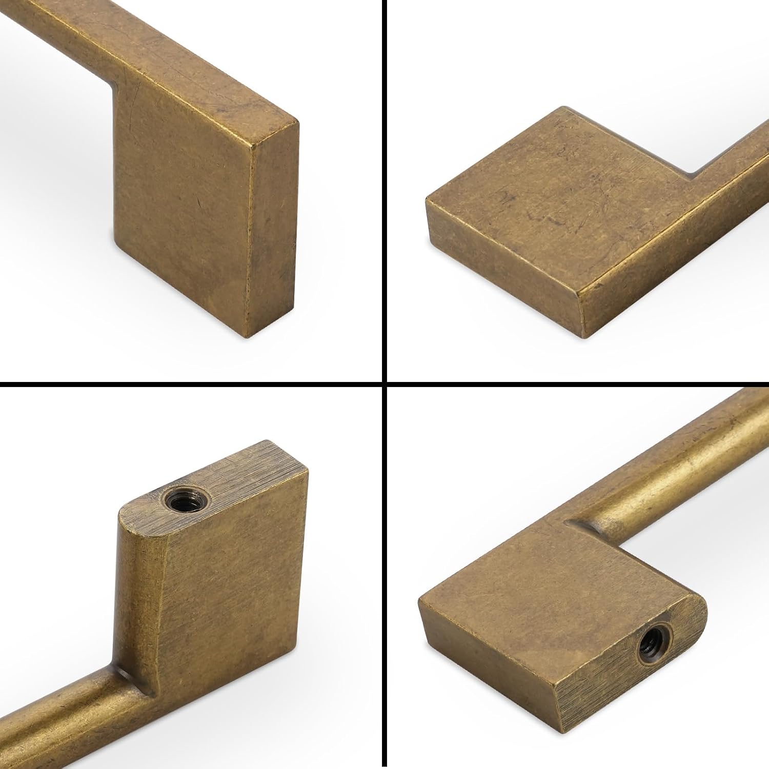 10 Pack 3 Inch(76mm) Cabinet Pulls Antique Brass Kitchen Cabinet Handles Zinc Alloy Drawer Pulls Solid Cabinet Hardware