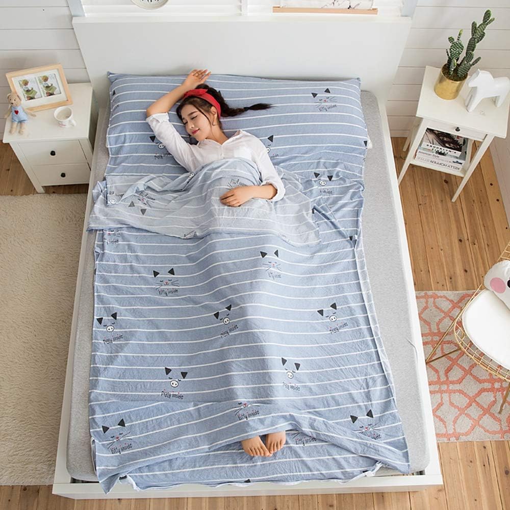 YEARGER Sleeping Bag Liner Cotton Portable Camping Hotel Healthy Travel