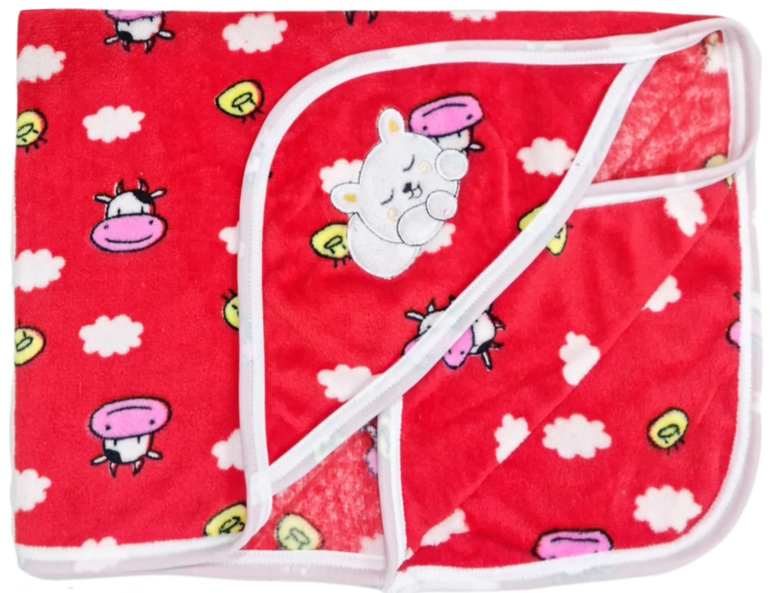 First Kick Baby Blankets Newborn Hooded Soft Wrapper Durable Fleece Polyester Cum Towel for Baby Boys and Baby Girls Pack of 1 Red-image-45