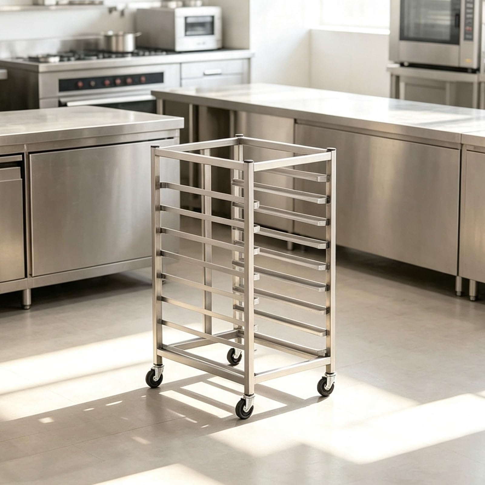 Carro Bandejas Horno Carrito con Ruedas para Bandejas de Horno | Carro de Enfriamiento Comercial para Panadería; Carrito Organizador y de Almacenamiento para Bandejas de Galletas Pan y Pizza