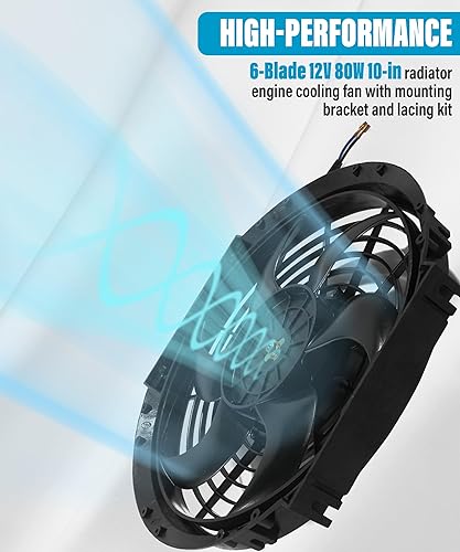 Miniatura 3 de Kit de montaje de ventilador de refrigeración de radiador eléctrico, ventilador delgado para automóvil, ventilador de refrigeración de alto
