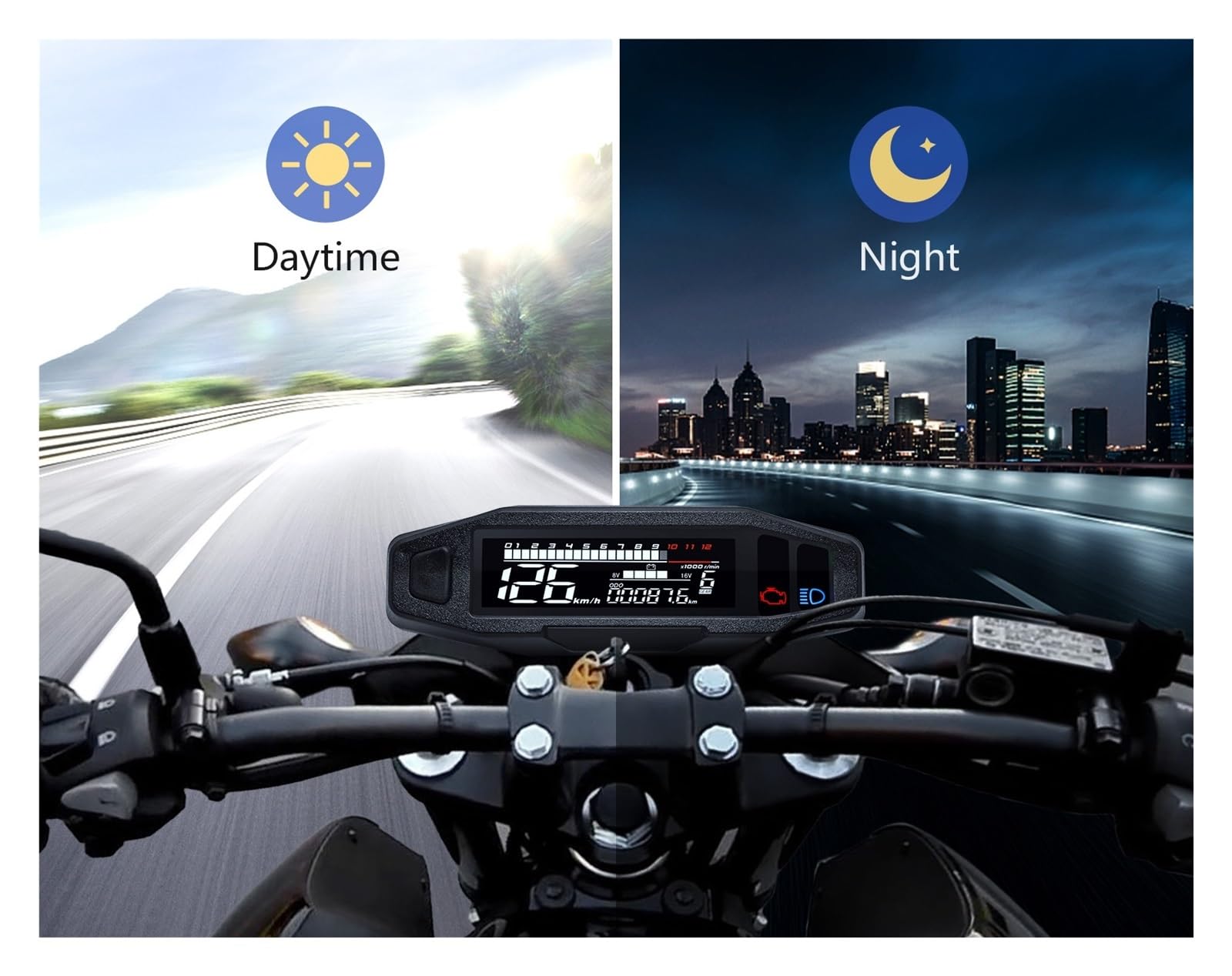 Display Tachimetro per moto Est, cruscotto digitale per