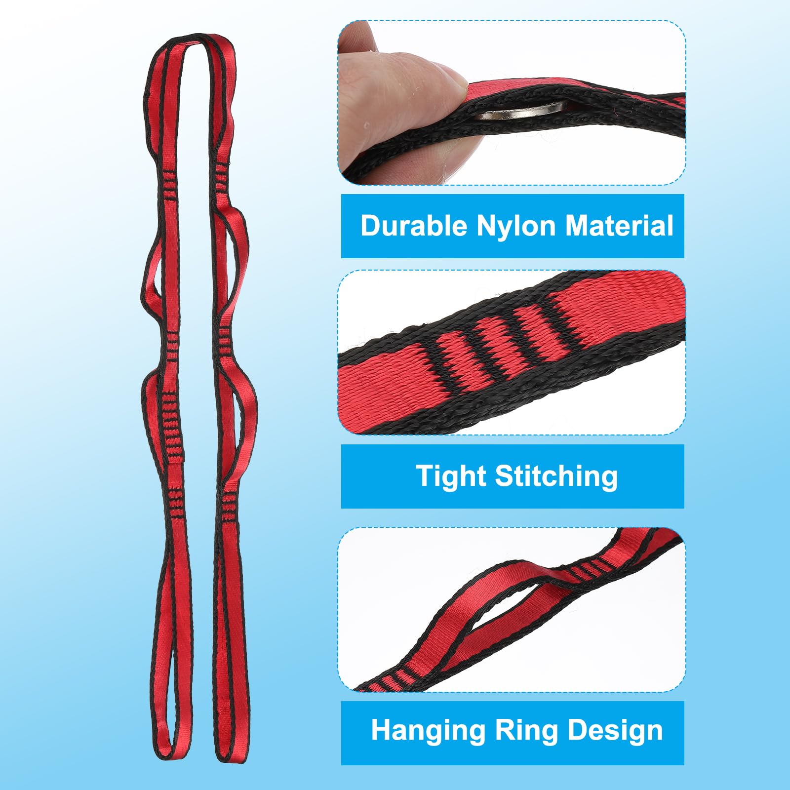 PATIKIL Sangle d'escalade robuste en nylon réglable avec boucles pour hamac de yoga aérien