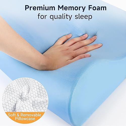Miniatura 3 de CushZone Almohada cervical ergonómica para aliviar el dolor, soporte para cuello y hombros, para dormir lateral, espalda y estómago, artículos