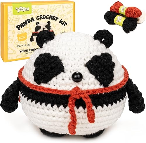 Vista 65 de Yeezhee Kit de ganchillo para principiantes, juego completo de iniciación de animales Amigurumi con tutoriales en video paso a paso, hilo y gancho