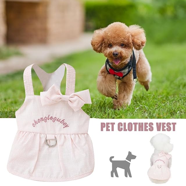 Foto 3 de 8 de Vestido de verano para perros, ropa de verano para perros, ropa de moda para perros
