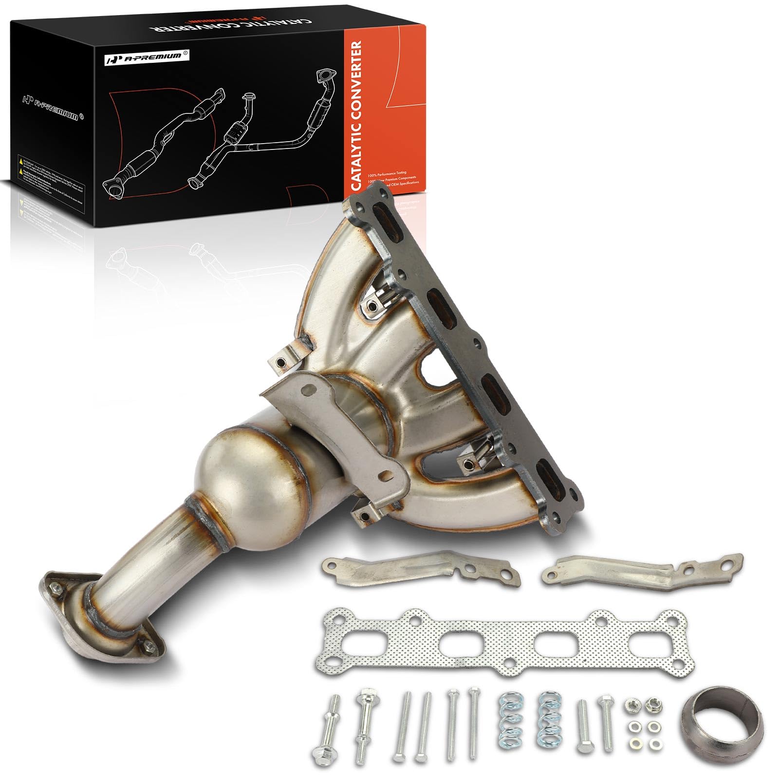 Photo 1 of A-Premium Exhaust Manifold Catalytic Converter Kit Direct-Fit Compatible with Jeep Compass 2007-2017, Patriot 2007-2017 & Dodge Caliber 2007-2008, 2.4L, EPA Compliant, Replace# 68066674AC