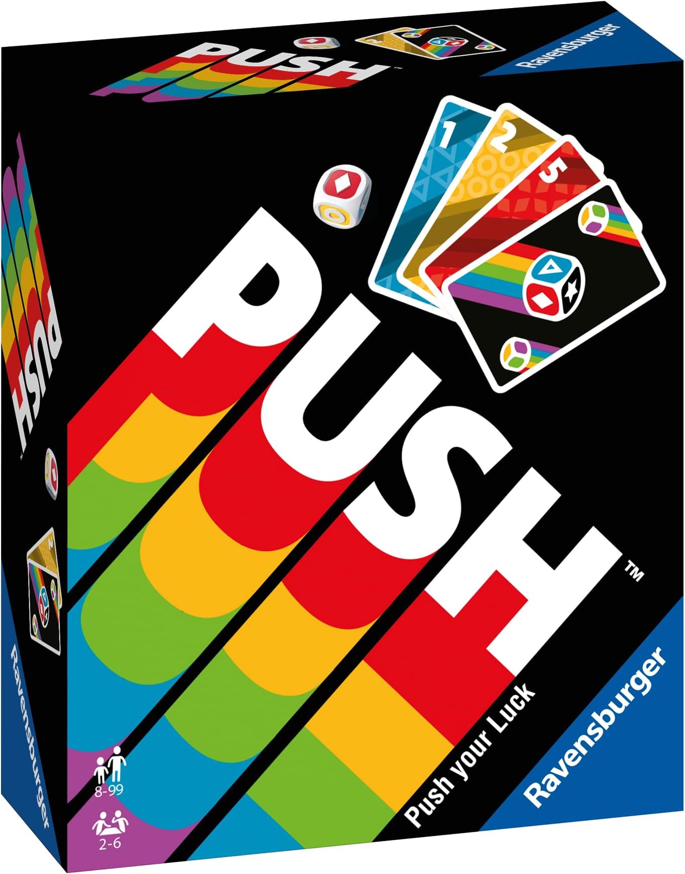 Ravensburger Push Card Game - Family Game for Kids and Adults Age 8 Years Up - 2 to 6 Players