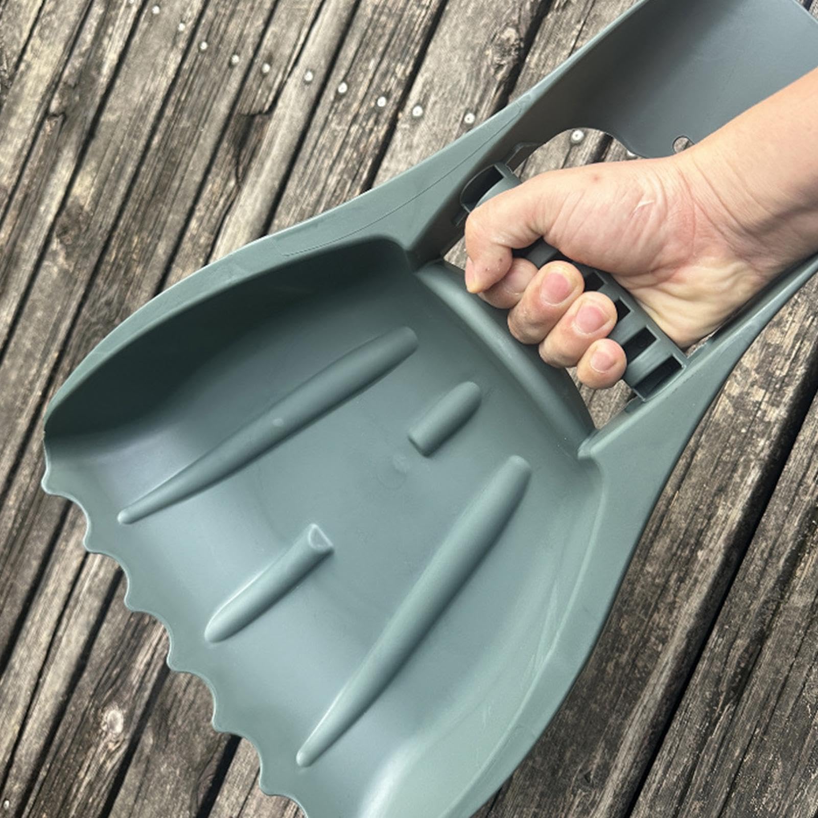 Genérico Recogedores de Hojas Pala Ergonómica de Gran Tamaño | Set de 2 Recolectores para Jardinería Exterior, Granja, Patio, Terraza, Restos de Jardín, Ramas