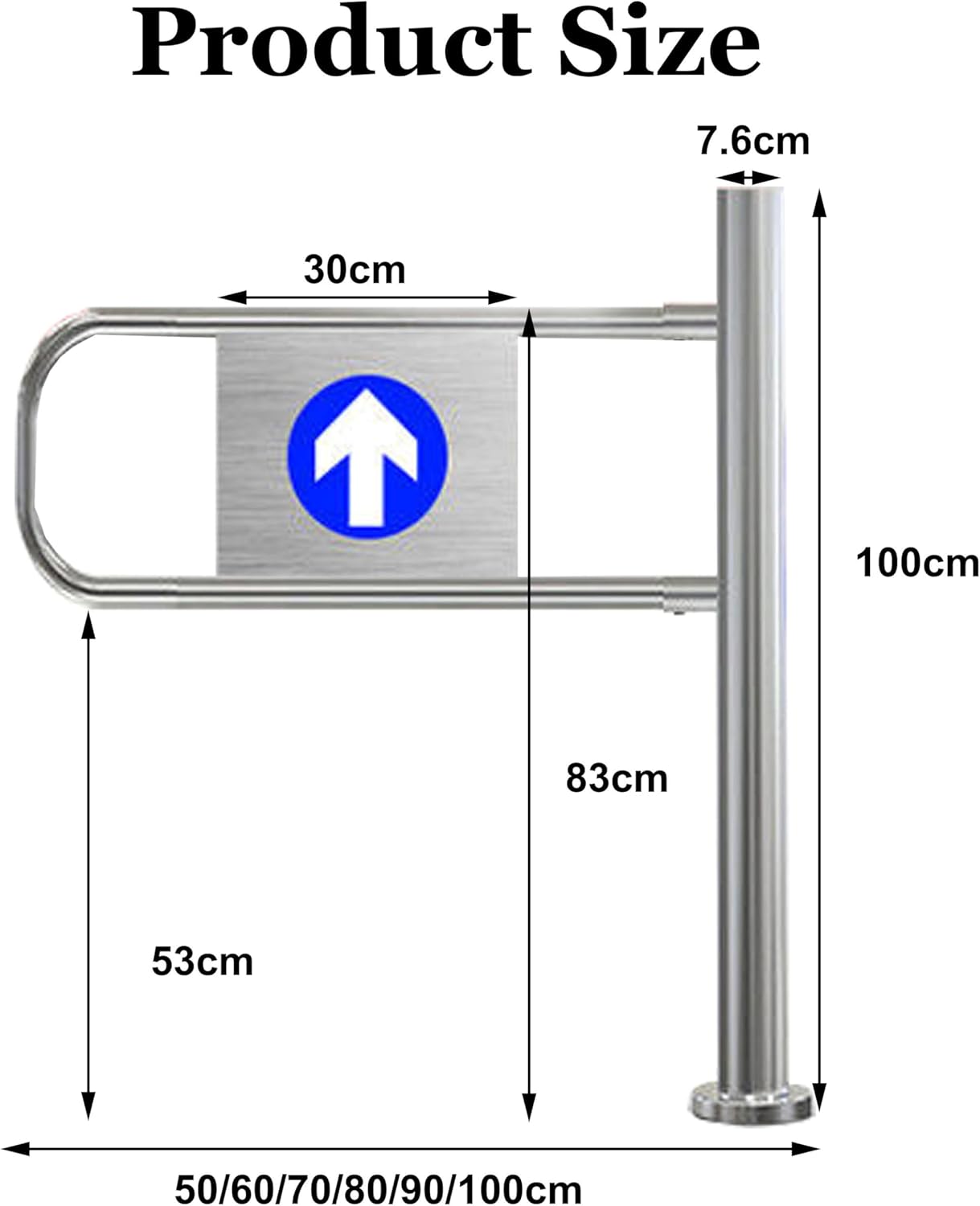 Automatic Swing Gate One-Way Door, Self-Closing Entrance Device, 60x100cm for Hallways & Passages, Durable One-Way Exit Solution, Ideal for Home & Business Use