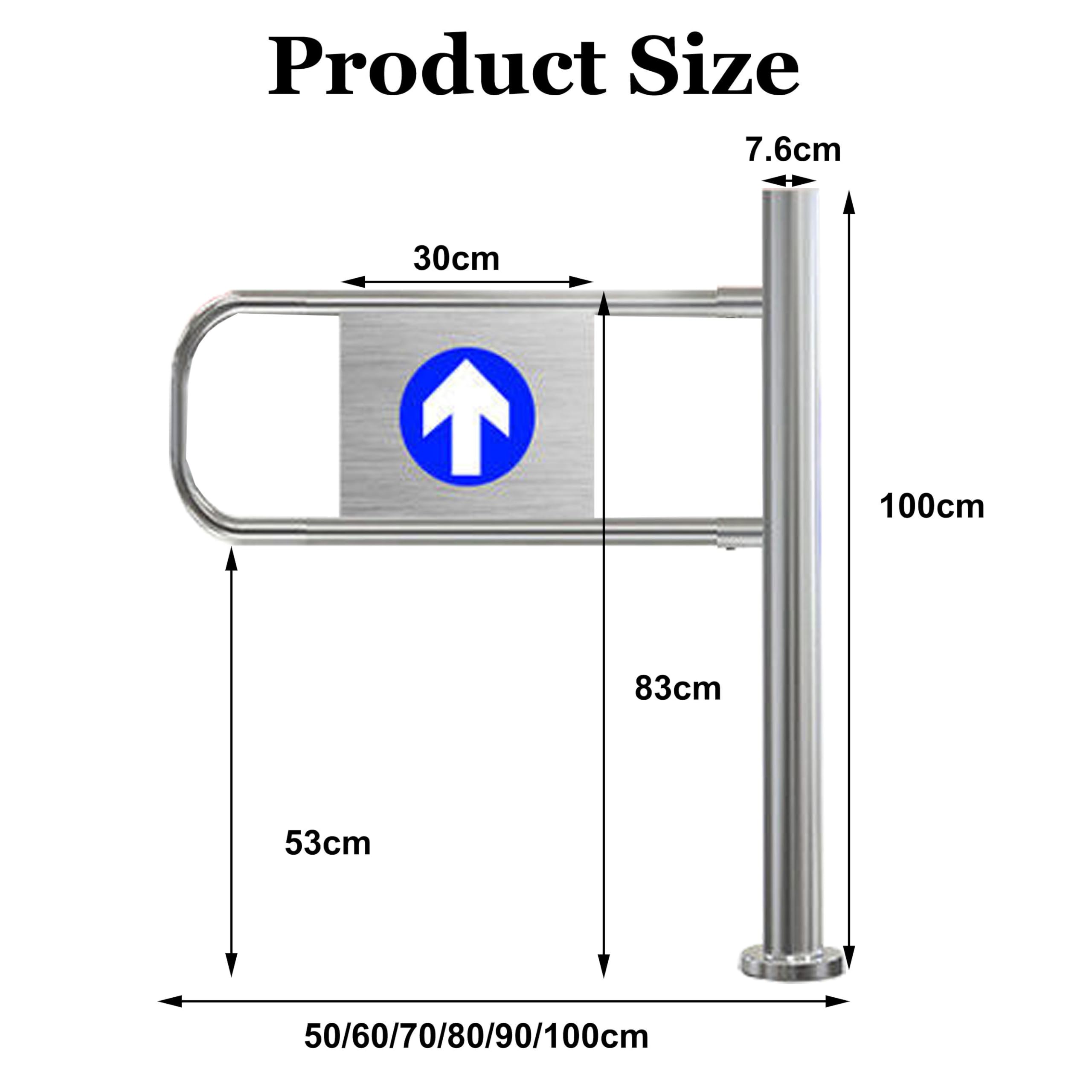 Cancello a battente in metallo per supermercati e magazzini, chiusura automatica per biblioteche e centri commerciali, design universale, 100 cm