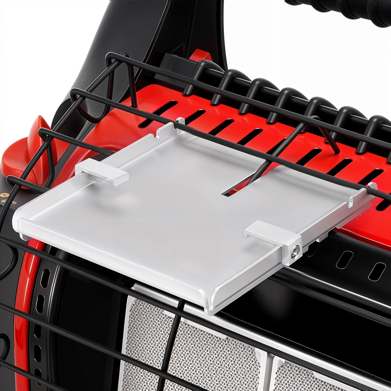 2-Tiered Wood Stove Fan Bracket, Cooker Plate Grill Attachment, Multi-Purpose Heater Bracket Compatible with Heater Fireplace Fan/Heated Stuff Shelf, Stand for Heater, Outdoor Heater Accessories