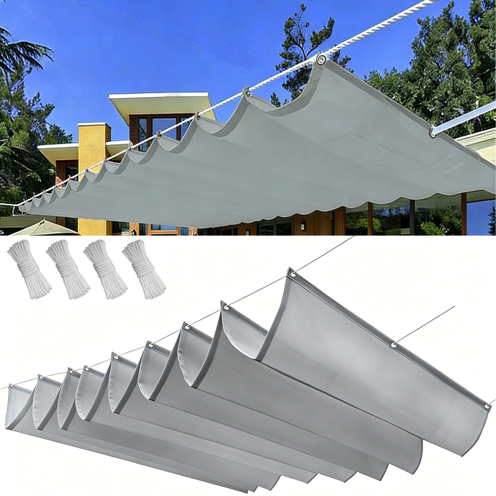 Voile d'ombrage rétractable anti-UV et pluie pour résoudre le manque d'ombre au jardin