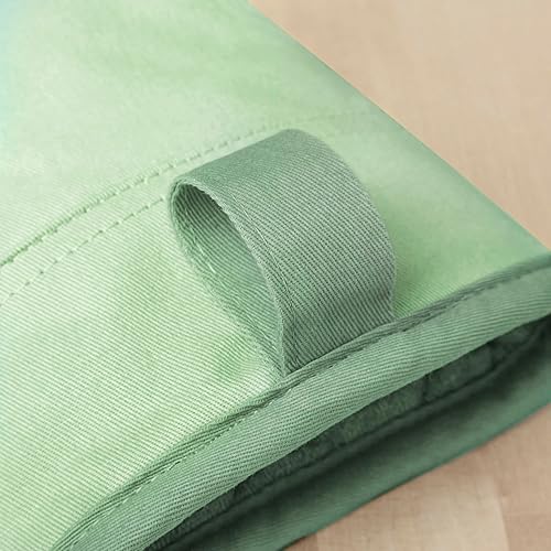 Miniatura 4 de KitchenAid Beacon Juego de manoplas de horno antideslizantes de dos tonos, color pistachoverde grafito, 5.5 x 8 pulgadas, 2 piezas