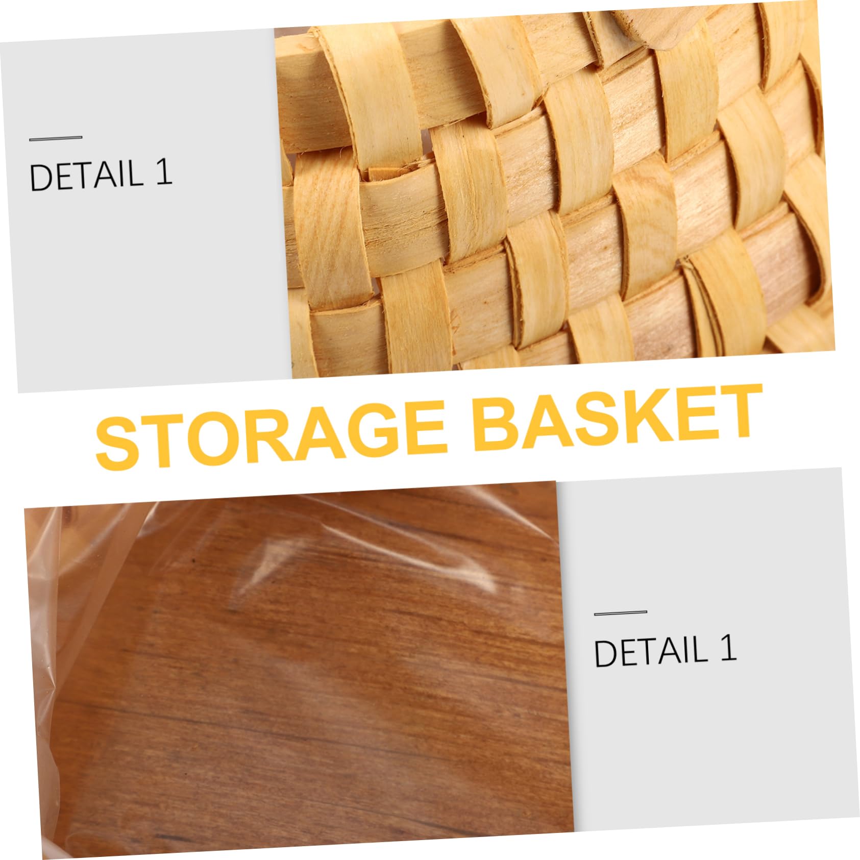 3piezas Cesta De Madera Tejida Para Decoración Floral y Almacenamiento De De Mano Para y Fotografía