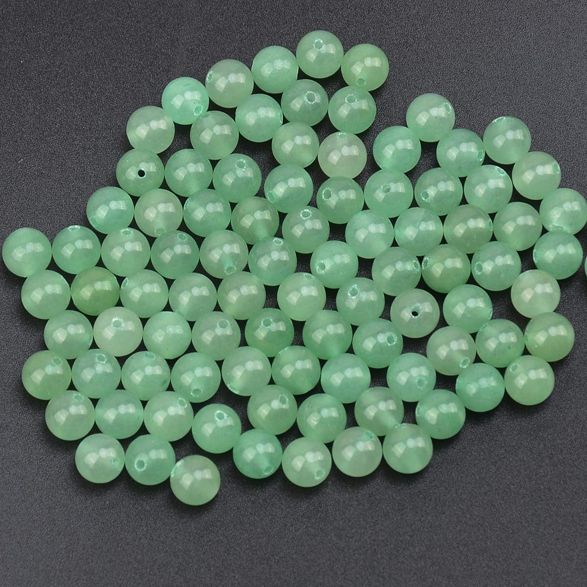 LPBeads 100PCS 8mm Natural Green Aventurine Beads Gemstone Round Loose Beads for Jewelry Making with Crystal Stretch Cord - Image 3