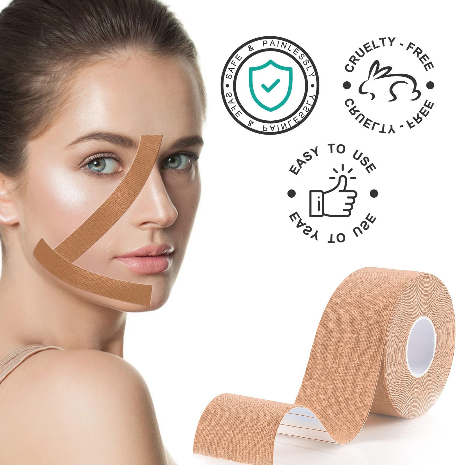 Anti-Wrinkle Tape, Myofascial Face Tightening Tape, Face Tightening Tape,  Anti-Wrinkle Tape, Wrinkle Plaster, Face, Eyes, Neck Lift Tape, V Face ...