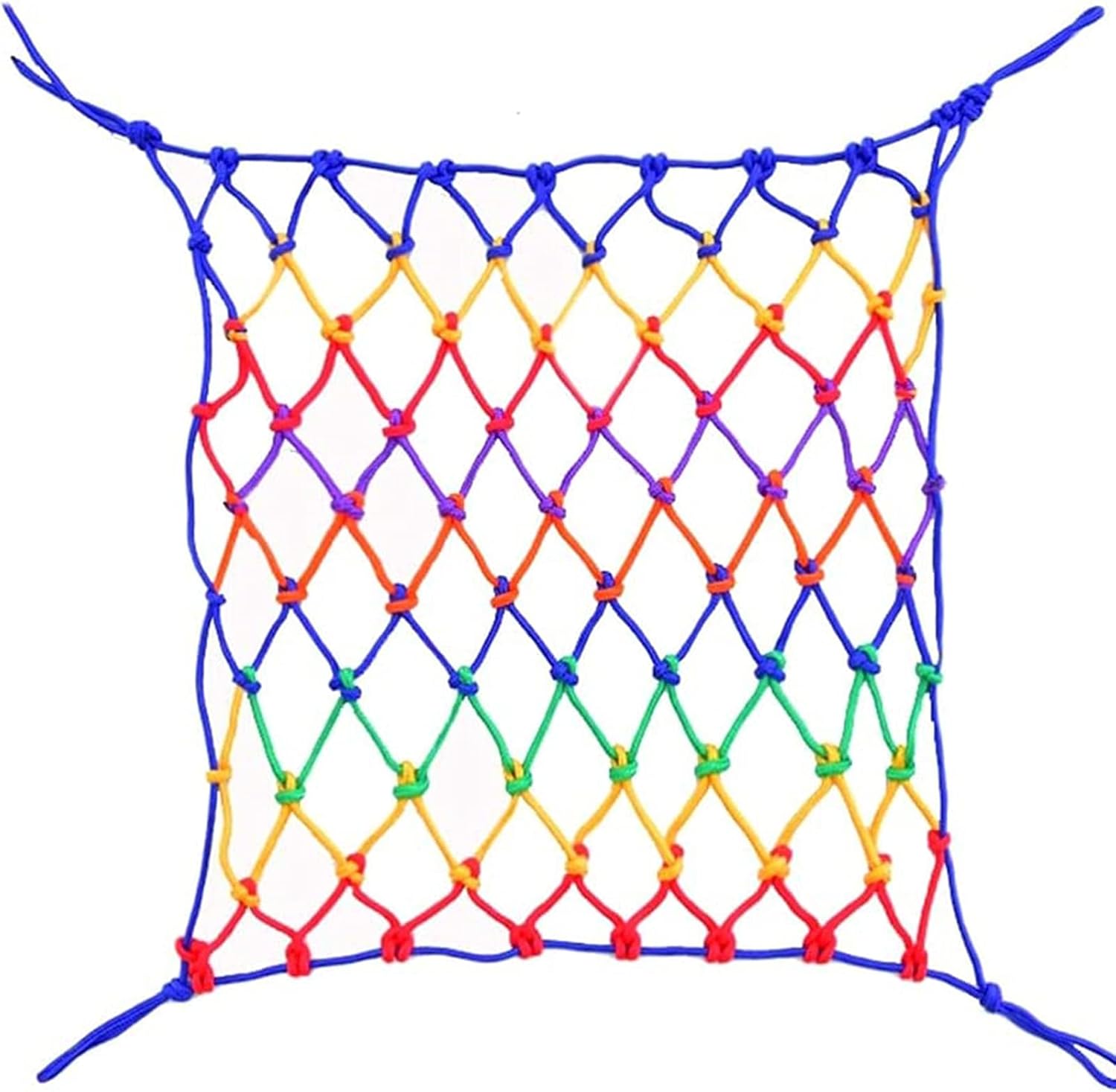 Treehouse Rope Ladder Playground Safety Net, Climbing Cargo Net Outdoor Indoor Climbing Safety Nets Colorful Decorative Rope Ladder Net, for Playground Children Protection, Load 250kg,(1*3m(