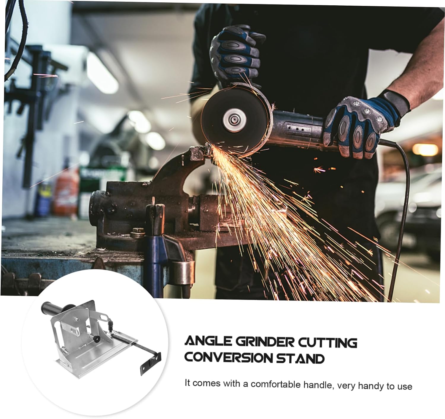 Angle Cutting Stand for Angle Grinder Base Reliable Cutting Machine Accessory for Workshop Compatible Models Random Color