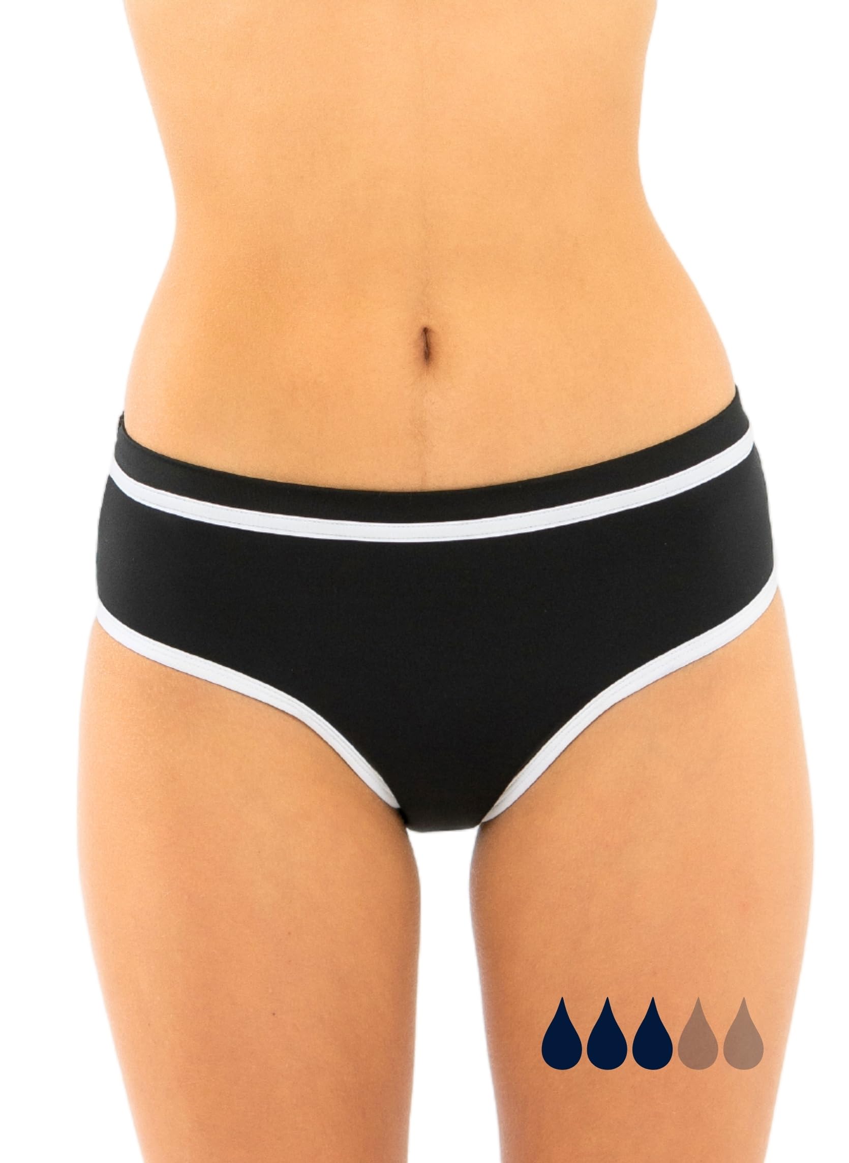 SORIO Bikini Menstrual Niñas- Traje de Baño Menstrual para Adolescente - Absorción Moderada - Anti Fugas, Anti Olor, Tejido Impermeable - AVA