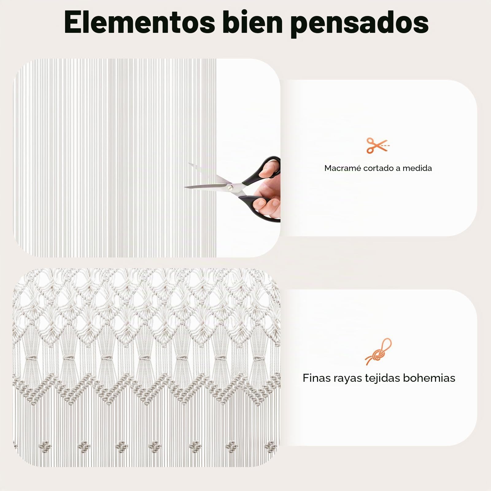 Boho Macramé, 120x195cm Boho Tapiz para Colgar en la Pared, Cortina para Puerta, Tapiz para Ventana para Fondo de Boda, Cortinas para Ventanas, Decoración de Pared para el Hogar