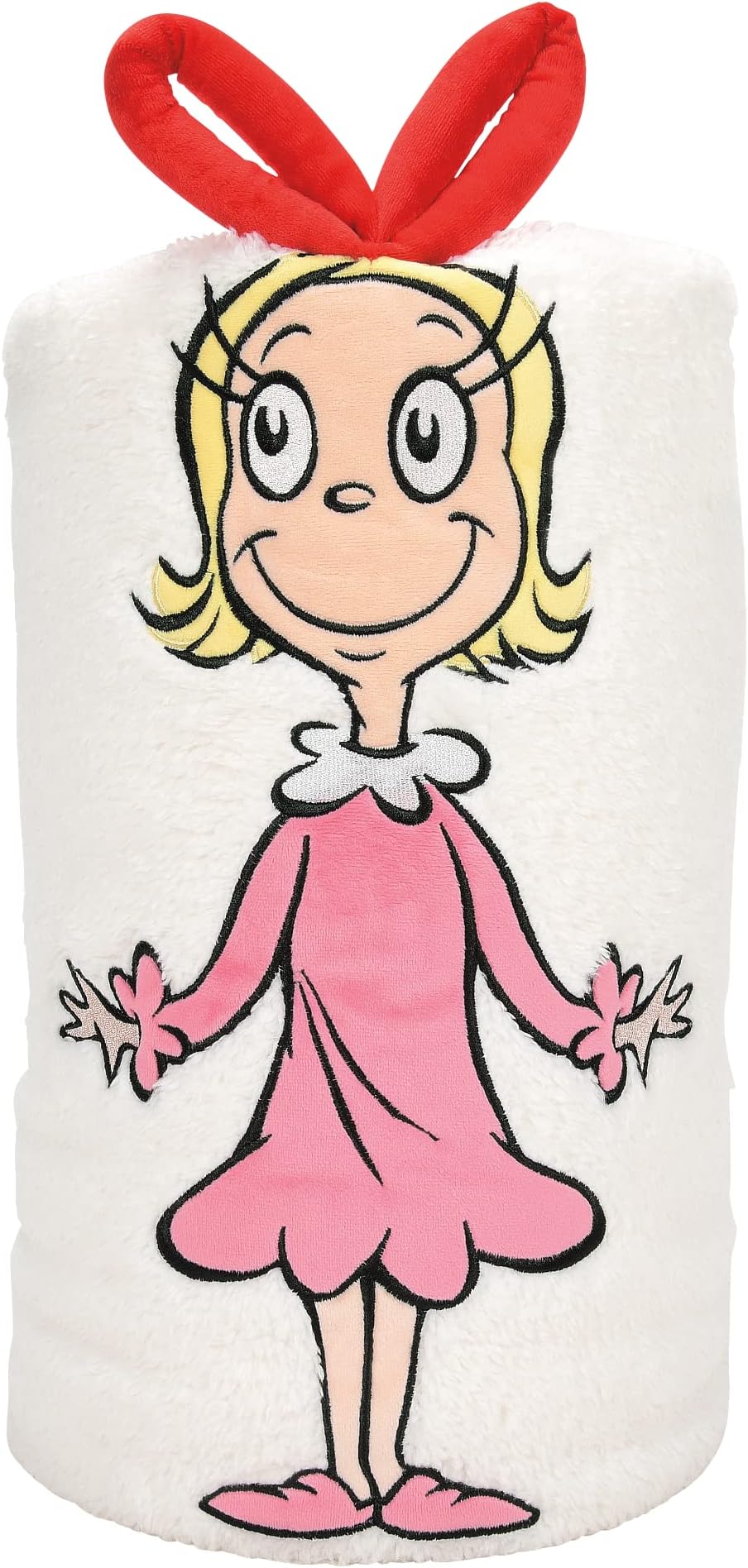 Department 56Snowpinions Snow Throw The Grinch Cindy Lou Super Soft Fleece Blanket, 45 by 60 Inch, Multicolor