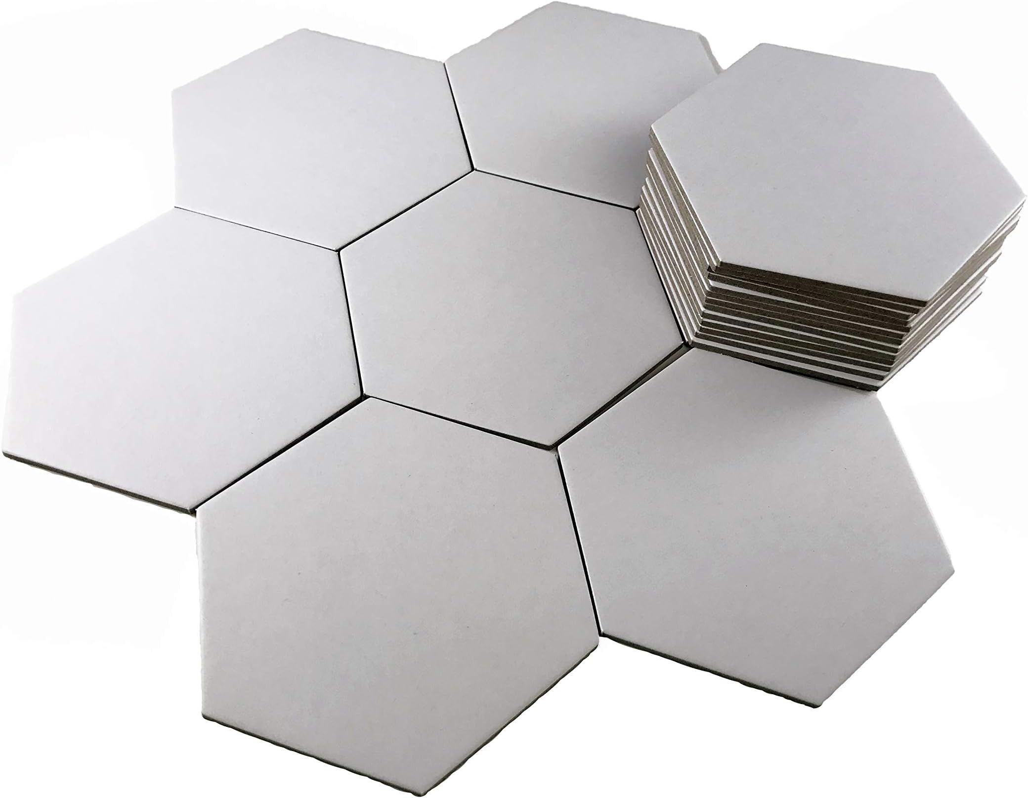 Hexagon Board Game Tiles, 20 Blank Pieces for DIY Custom Game Design | Same Size as Settlers of Catan, Blank Game Board Chits