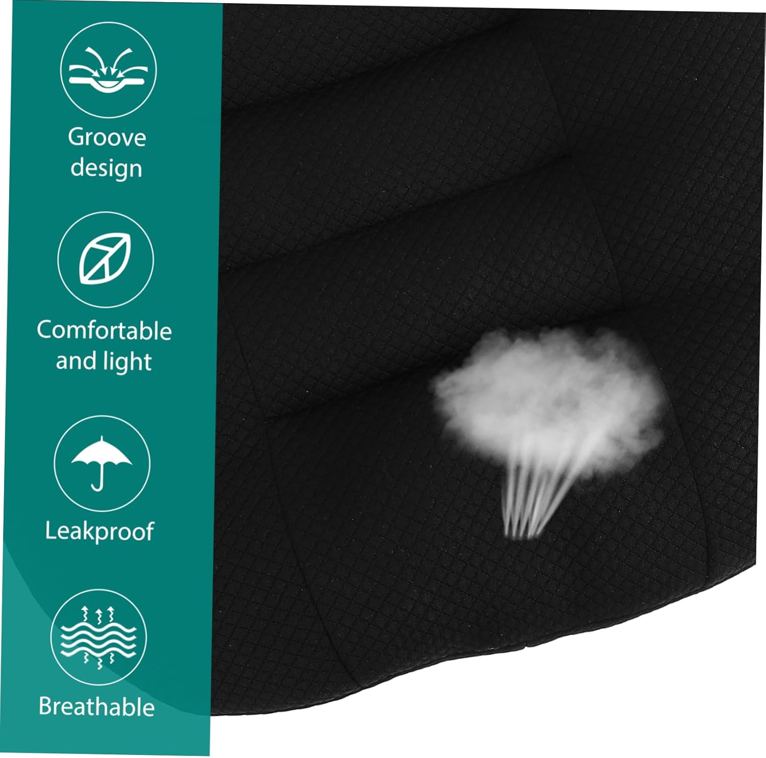 Car Seat Pillow Heightening Mat Bolster Pillow for Driver for Office Chair Black for Short People