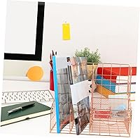 Vista 5 de NUOBESTY Organizador de escritorio, archivador de escritorio, carpeta negra, carpetas de oficina, soporte para revistas, soporte de documentos