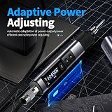 FNIRSI HS-02A Kit de fer à souder filaire portable 100 W avec étui de rangement, chauffage rapide 3S, 100 à 450 °C, température préréglée 3 groupes, 6 pointes à souder F245, stylo de fer à souder - 7