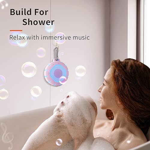 Miniatura 2 de HEYSONG Altavoz Bluetooth impermeable para ducha, duradero y portátil con sonido claro, ideal para ducha, piscina, playa y kayak, gran regalo para