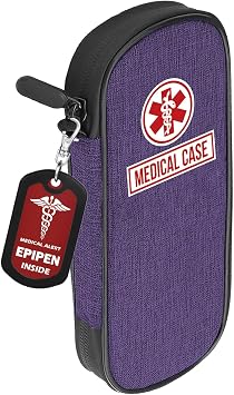 mnmoom Epipen Carry case Bag & Epipen Zipper Pull Bag Tag