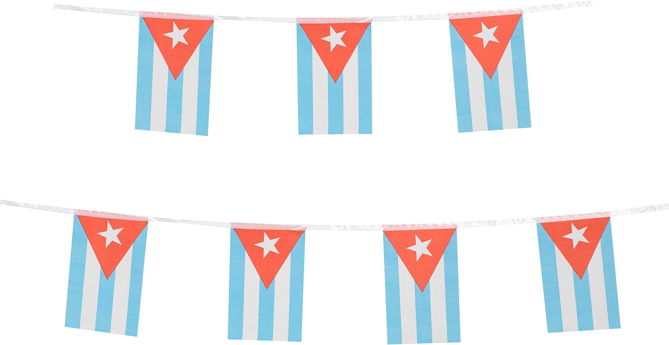 LoveVC Cuba Flag Cuban Flag, 100 Feet National Country World String Flags Banners,International Party Decorations Supplies for Cuba Day,Olympics