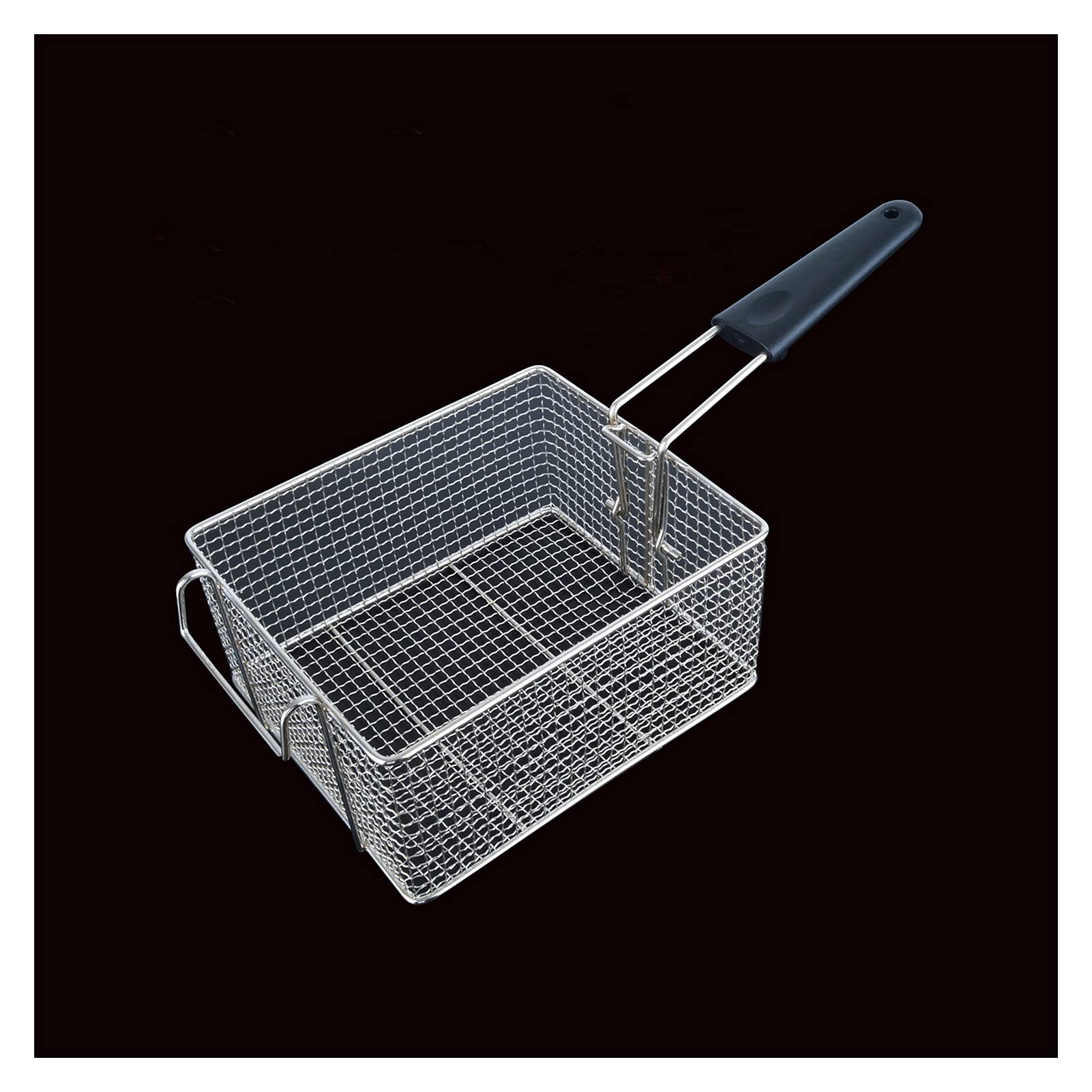 Deep Frying Basket Densified Mesh Filter Skimmer Spoon Stainless Steel Solid Skimmer Basket With Long Handle Suitable for Daily Frying Steaming and French Fries Frying Net