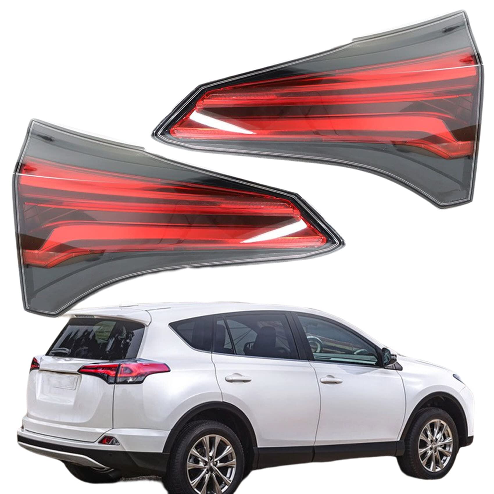 Photo 1 of **missing one** labwork Driver Passenger Side Inner Tail Lights Replacement for Toyota RAV4 2016-2018 Tail Lights Brake Lamp Assembly Left Right Side 815800R031 TO2803133