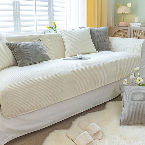 Miniatura 1 de Funda de sofá en forma de L, funda de sofá de terciopelo, sofá esquinero, antideslizante, lavable, 3214 plazas, funda de sofá seccional para